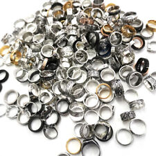 Wholesale Lot 100pcs Mixed Ring Men's Women's Fashion Stainless Steel Band Rings picture