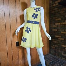 Vintage 60s Daisy Chain Mini Mod Carnaby St Youthquake Go Go Twiggy Dress S/M picture