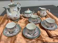 VTG. Moriage Japan Dragonware Porcelain Complete Set (4) Hand Painted. picture