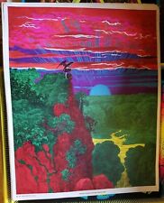 SATAN OVERLOOKING PARADISE VINTAGE 1971 BLACKLIGHT POSTER SUNSET MARKETING -NICE picture