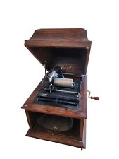 Antique Edison Amberola 30 Cylinder Phonograph All Original & Working picture