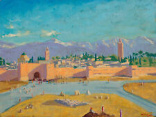 Sir Winston Churchill - Tower of the Koutoubia Mosque 1943 Signed -17