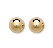 14K Yellow Gold Ball Push Back Earrings picture