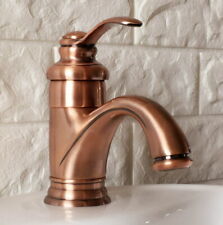 Antique Red Copper Single Handle/Hole Bathroom Sink Faucet Mixer Tap 2nf391 picture