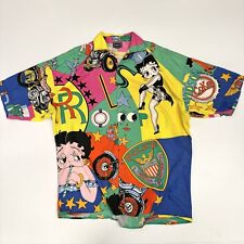 Versace 90s VERY Rare Betty Boop AOP Button Shirt Large  picture