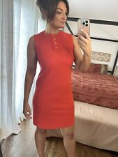 Vintage 60’s Corliss Size 12 Mod Retro Orange Red Sleeveless Dress  picture