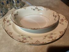 2 Piece Vintage Homer Laughlin Platter And Serving Bowl Eggshell Nautilus Dishes picture