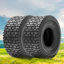 Set 2 15x6.00-6 Lawn Mower Tires 4 Ply 15x6.00x6 Replacement 15x6-6 Turf Tyre  picture