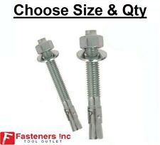 Concrete Wedge Anchor Zinc Plated Expansion Anchors Includes Nuts & Washers picture