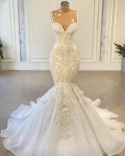 Luxury Mermaid African Women Wedding Dresses 2023 Beaded Embroidery Sexy  picture