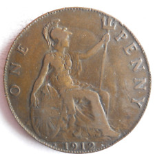 1912 H GREAT BRITAIN PENNY - Excellent Coin -  - Bin #144 picture