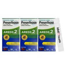 Qty 3 - 90 CT PRESERVISION AREDS 2 SOFT MINI GELS Exp 11/25+ FREE PILL MINDER picture