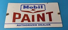 Vintage Mobil Porcelain Sign - Dealer Pegasus Gas Pump Service Paint Sign picture