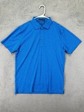G/Force Polo Shirt Adult Large Blue Striped Golf Golfer Rugby Activewear Men NEW picture