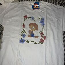 NWT Vintage Looney Tunes Tweety Bird Floral White T Shirt Sz XL FROM 1999 picture
