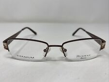 Runway Eyewear RT806 Brown 51-18-135 Half Rim Metal Eyeglasses Frame A55 picture