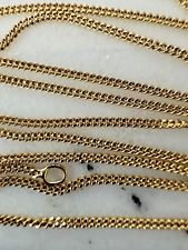 Elizabethan Vintage 9Ct Y Gold Curb Link Chain Necklace 3.25Gr, 1.5mm, 52.5cm picture