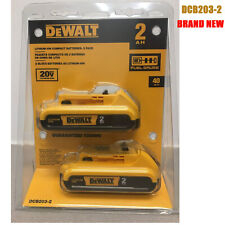 2X DEWALT  DCB203 20V MAX Compact 2.0Ah Li-lon Tool Power Battery GENUINE picture