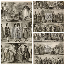 VINTAGE Group of History and Ethnology Prints - Set of 3 - 1851 #I18 picture