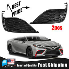 Fit 2021 2022 Toyota Camry SE XSE Front Bumper Fog Light Cover Lamp Frame Pair picture