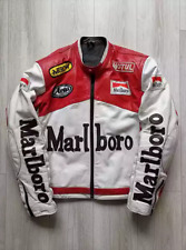 Men's Vintage Racing Marlboro Leather Jacket | Rare Motorcycle Biker Jacket | picture
