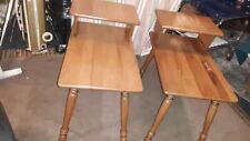 Mid Century Two Tier Maple Side/End Tables made In Canada picture