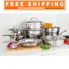 Viking 13-Piece Tri-Ply Stainless Steel Cookware Set with Glass Lids picture