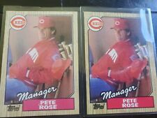 1987 Topps Pete Rose Cincinnati Reds #393 Baseball Card RARE PINK JACKET ERROR  picture