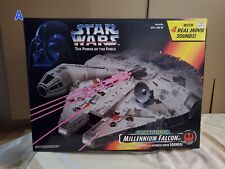 Vintage 1995 Star Wars ELECTRONIC MILLENNIUM FALCON Power Of The Force MIB  picture