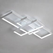 OUKANING 35 in. 1-Light Modern White Integrated LED Square Acrylic Flush Mount C picture