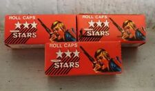 Lot of 3 Vintage 1980s NOS Three Stars Cowboy Pistol Western Toy Cap Gun Box picture