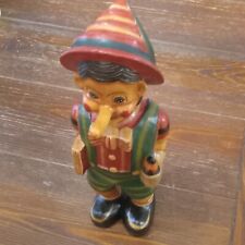 Hand painted wooden carved antique vintage rare one of a kind 1/1 Pinocchio toy picture