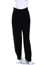 Chanel Boutique Womens High Rise Wide Leg Dress Pants Navy Blue Wool FR 38 96C picture