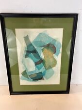Vintage Modernist Abstract Mixed Media Framed picture