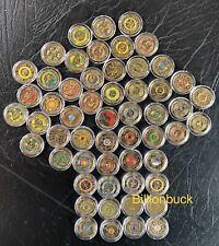 Australian $2 coin collection 2012 - 2023 Coloured 55 Coins in Coin Capsule picture