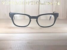 Bausch N Lomb Vintage 1960s Keyhole Hornrimmed Eyeglasses Frame. Mint Condition. picture