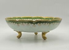 J.P. Limoges Hand-Painted Footed Bowl with Gold Accents picture