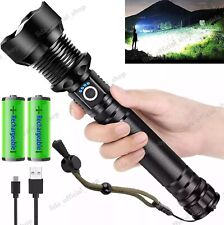 2500000LM Rechargeable XHP90.2 LED Flashlight Tactical Super Bright Zoom Torch picture