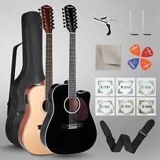 12 String Full-Size Cutaway Thinline Acoustic-Electric Guitar with Gig Bag & EQ picture