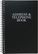 Address and Telephone Book, Black, 8 X 5 Inches for Organizing Names, Addresses, picture