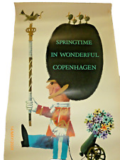 Vintage Original SPRINGTIME WONDERFUL COPENHAGEN ANTONI 1961 Poster ICONIC Rare picture