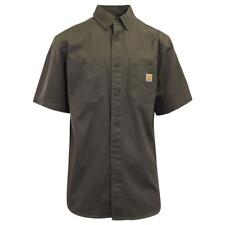 Carhartt Men's Flannel Shirt Gravel Rugged Short Sleeve (225) picture