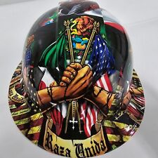 full brim hard hat custom hydro dipped IN MEXICAN ROOTS RAZA UNIDA USA PRIDE picture