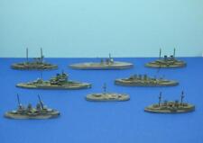 ANTIQUE WWI HAND MADE WOODEN DREADNOUGHT BATTLESHIPS x8 NICELY DETAILED C1915 picture