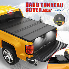 5.5FT 5.6FT Hard Tonneau Cover For 2004-15 Nissan Titan Truck Bed 4-Fold W/Lamp picture