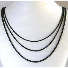 10pcs Black Wheat Chain Necklace Stainless Steel Chain for Jewelry Making picture