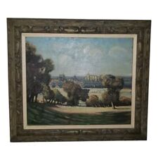 Vintage Original Oil On Canvas Painting Scottish Castle  Landscape Framed Signed picture