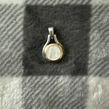 TIFFANY & CO Sterling Silver/18K Gold Mother Of Pearl Pendant Only 1999 925 750 picture