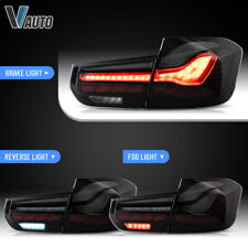 VLAND LED Smoked Tail Lights Fit For BMW 3 Series F30 2012-2015 LED Sequential picture