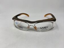 UVEX BY HONEYWELL SW06 56/17/125 BROWN CRYSTAL ORANGE SAFETY EYEGLASSES :I67 picture